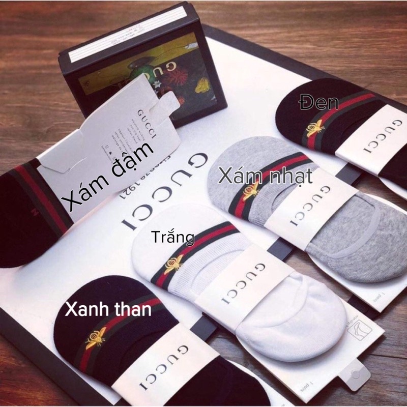 Tất hài nam tất lười G.C cotton cao cấp chống mồ hôi kháng khuẩn khử mùi.Vớ nam GUCCI siêu êm có silicon chống tuột gót