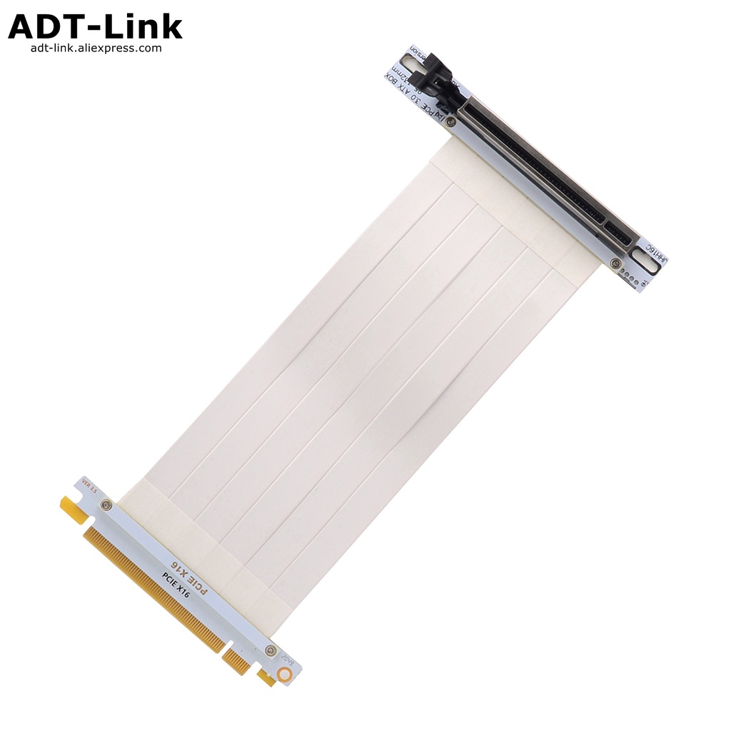 Cáp nối dài VGA PCIE 3.0 16x | Xoay khe cắm Card màn hình 90 Độ - Cáp trắng tốc độ cao 16x to 16x xoay 90 độ