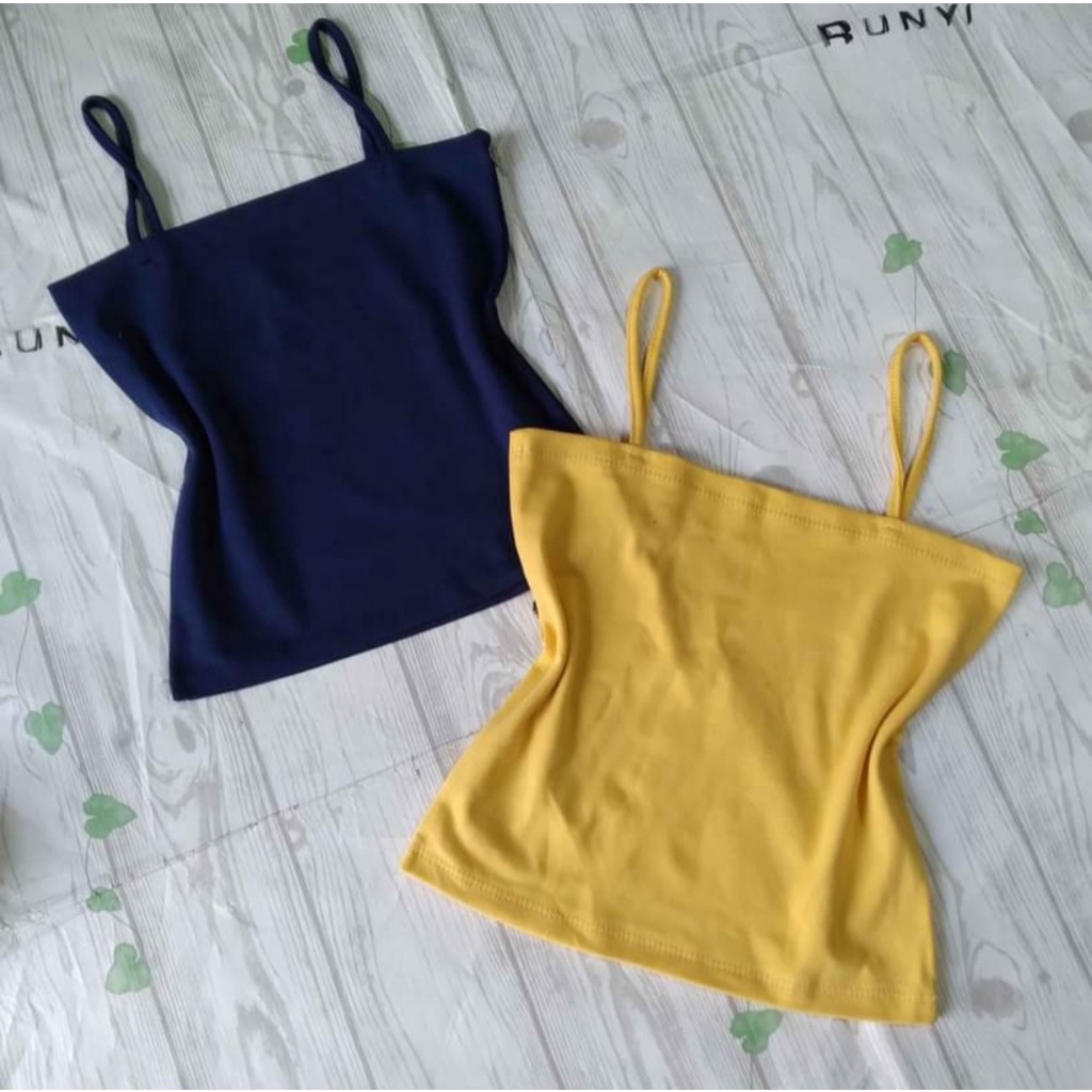 Áo 2 dây lửng sợi bún nữ - áo crotop hai dây 35KG-51KG