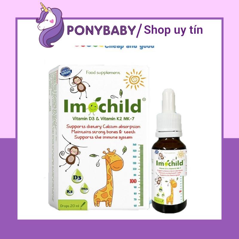 Imochild bổ sung Vitamin D3 K2 DHA giúp bé cao lớn thông minh tăng sức đề kháng - Ponybaby Store