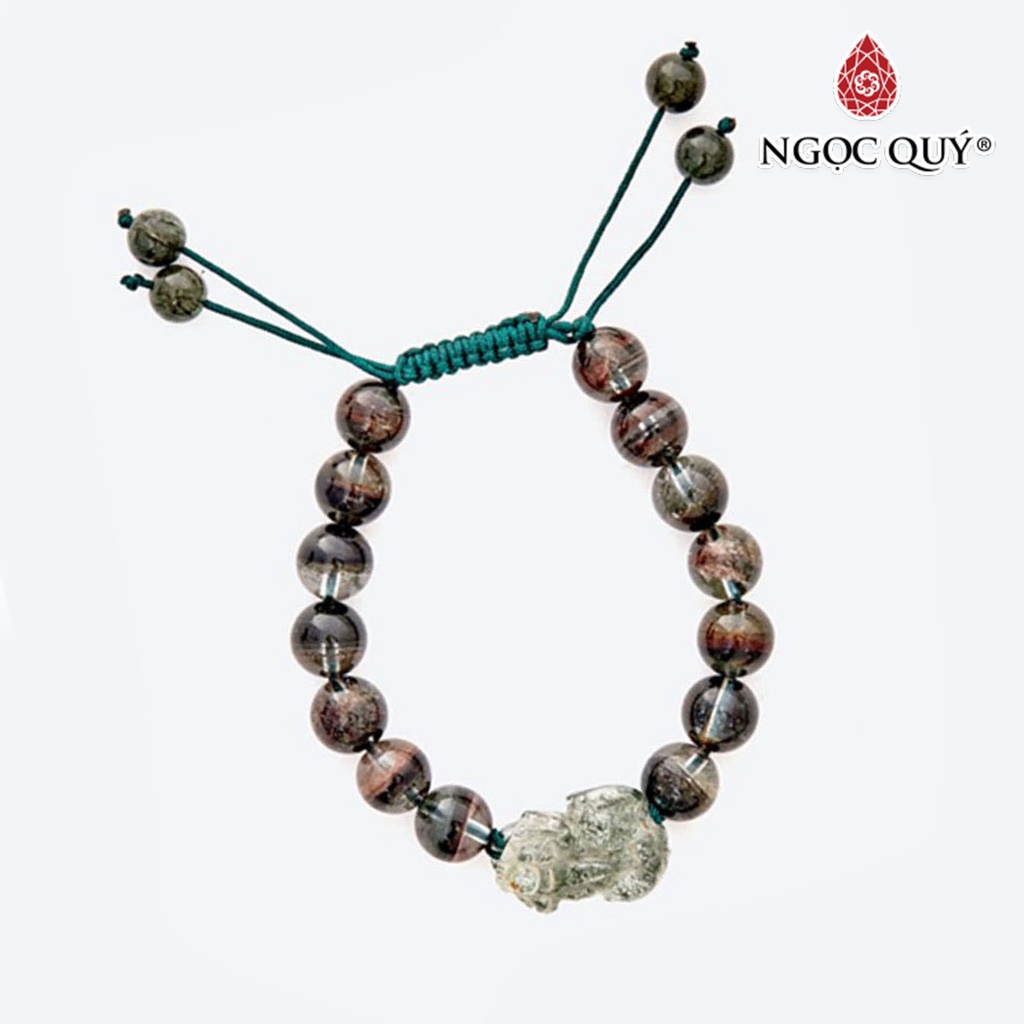 Vòng tay Mala TA ưu linh rêu phối tỳ hưu - Ngọc Quý