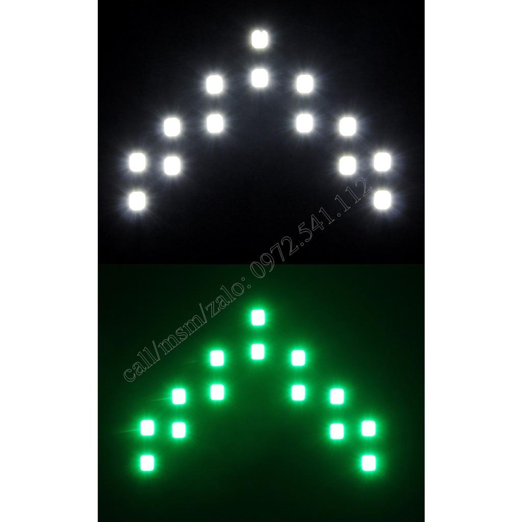 Led gắn gương chiếu hậu,led mũi tên trang trí ô tô xe máy