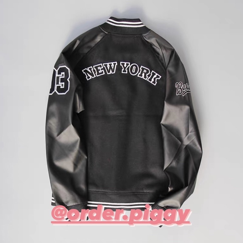 Áo Khoác BASEBALL CLAN Jacket Tay Da PU - Chính Hãng