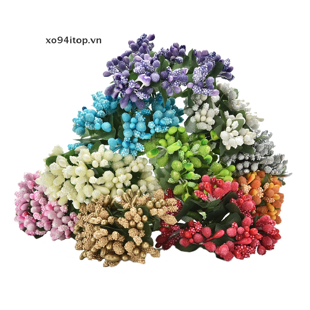 Xoitop Set 12 Bó Hoa Giả Mini Bằng Lụa Dùng Để Trang Trí Tiệc Cưới DIY