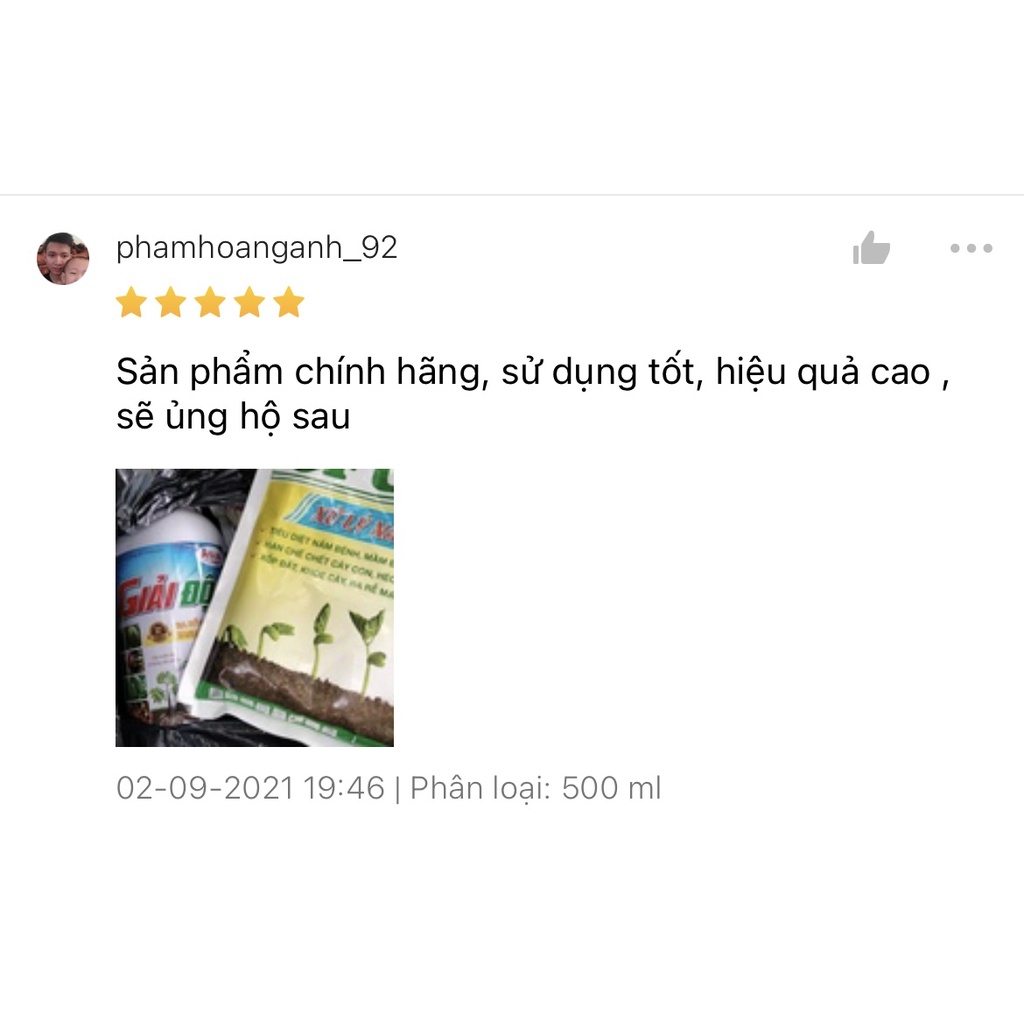 GIẢI ĐỘC - Phân bón sinh học giải độc Paclo, xanh cây, tốt lá