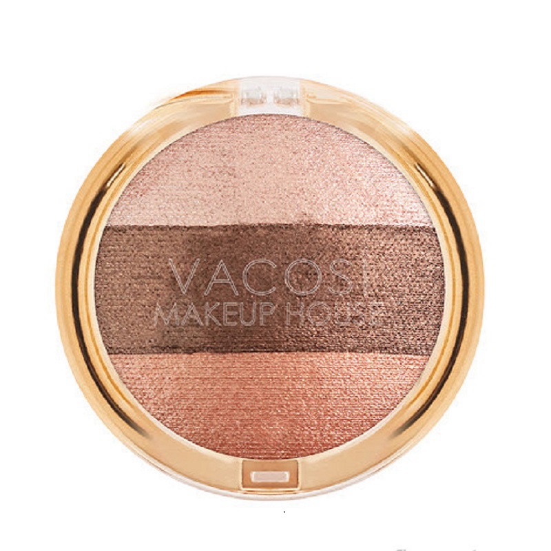 Phấn mắt Vacosi 3 màu hộp tròn VP06-01 Brownie | BigBuy360 - bigbuy360.vn