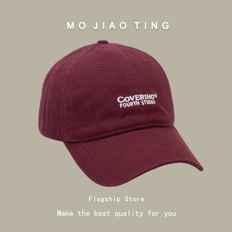 Mũ lưỡi trai thêu chữ màu xanh lá phong cách hàn quốc thời trang dễ phối đồ cho nam và nữ