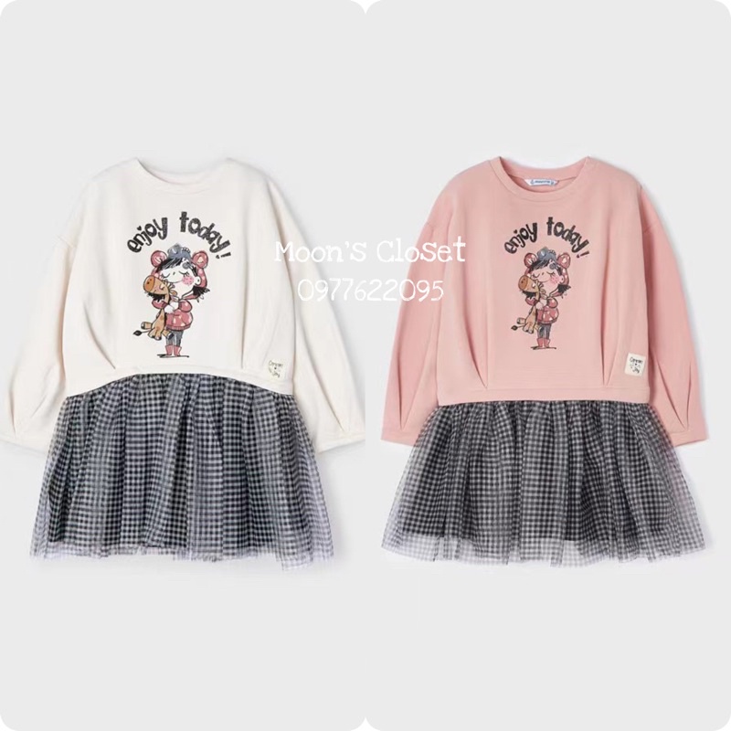XD- Váy Mayoral phối chân voan size 2y-9y
