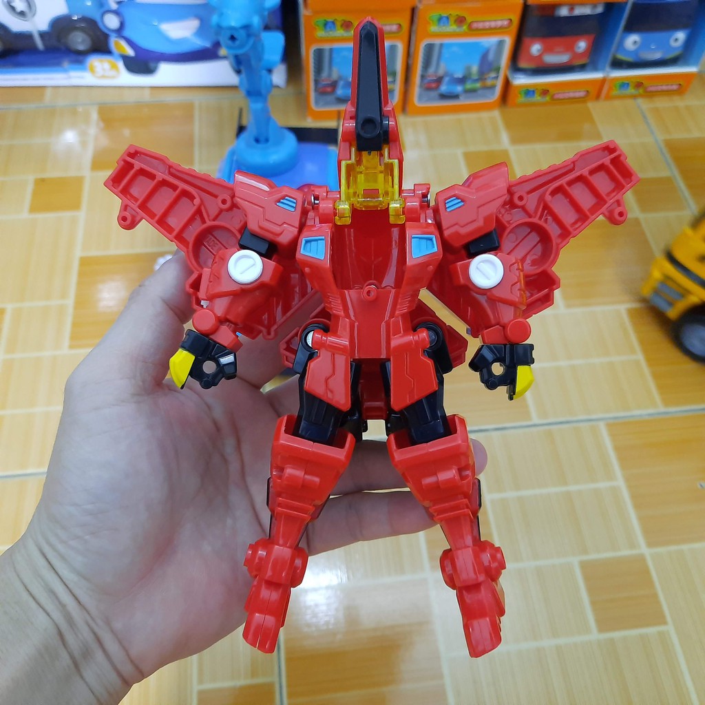 Mô hình miniforce Biệt đội siêu nhân nhí Robot siêu khủng long Preta hỏa thần và siêu nhân Sammy