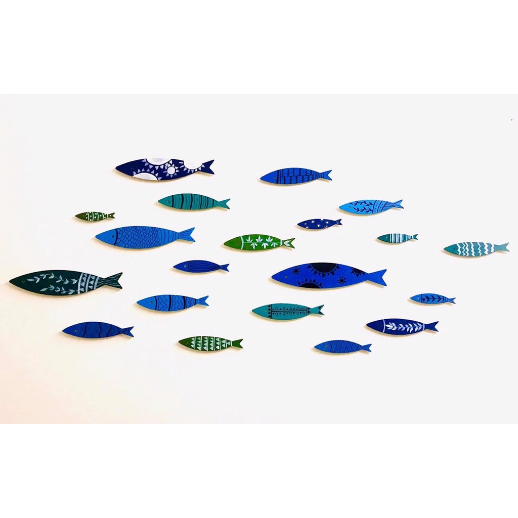Set 100 Cá Gỗ 10cm Decor Nhà Cửa, Làm Đồ Handmade, Cho Bé Thỏa Sức Tô Vẽ Sáng Tạo