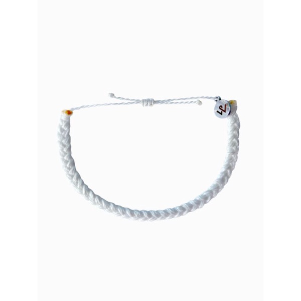 [Whiteline] Vòng Tay Braided Solid White (có size Chân)