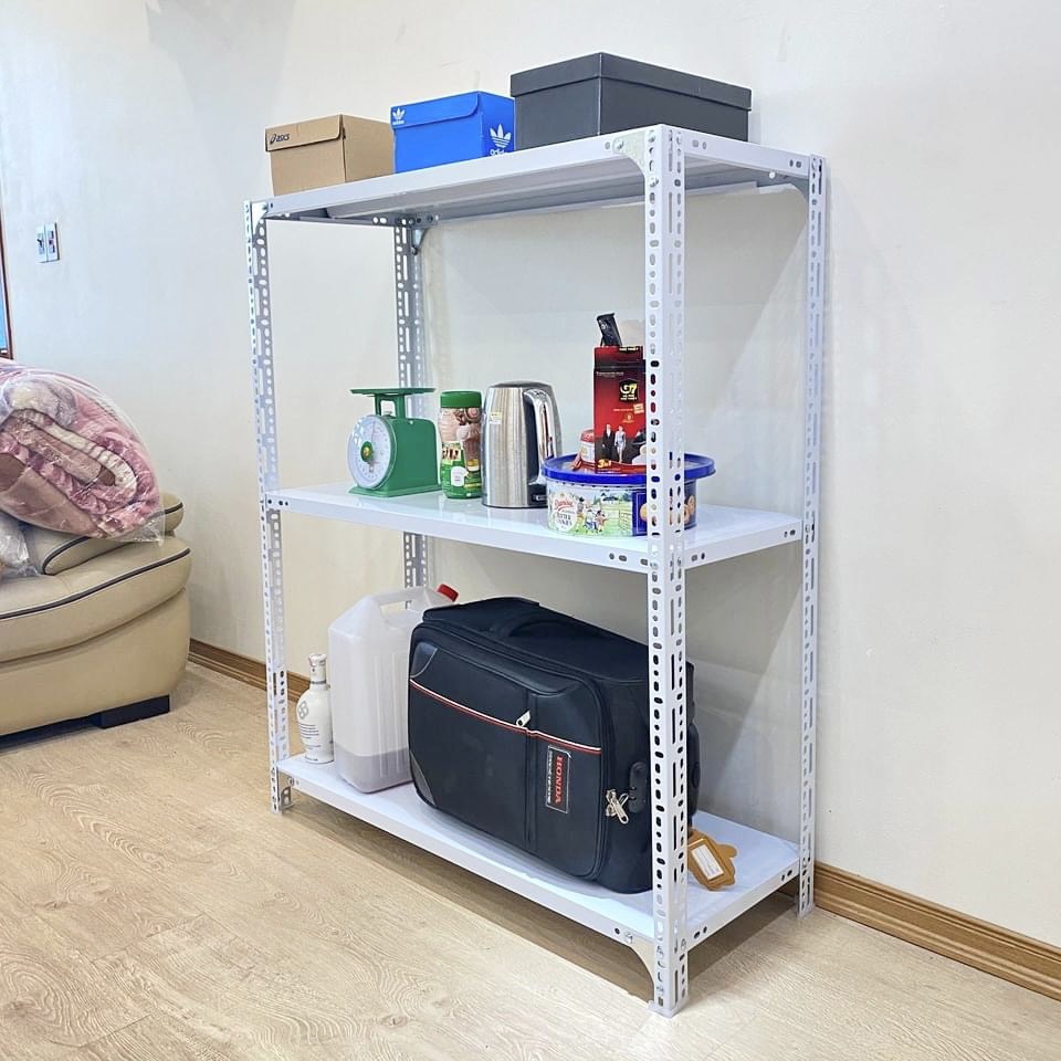 Kệ sắt v lỗ đa năng/ Cao 120cm/ Dài 120cm/ Rộng 30cm/ 3,4 tầng - Kệ Việt