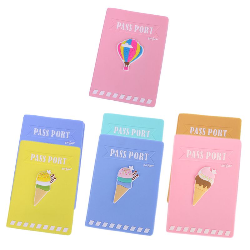Vỏ Bọc Hộ Chiếu Bằng Silicon Chống Thấm Nước Màu Sắc Ngọt Ngào