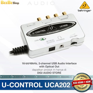 Behringer U-Control UCA202 - Sound Card Âm Thanh Kỹ Thuật Số, 2 Cổng in/Out