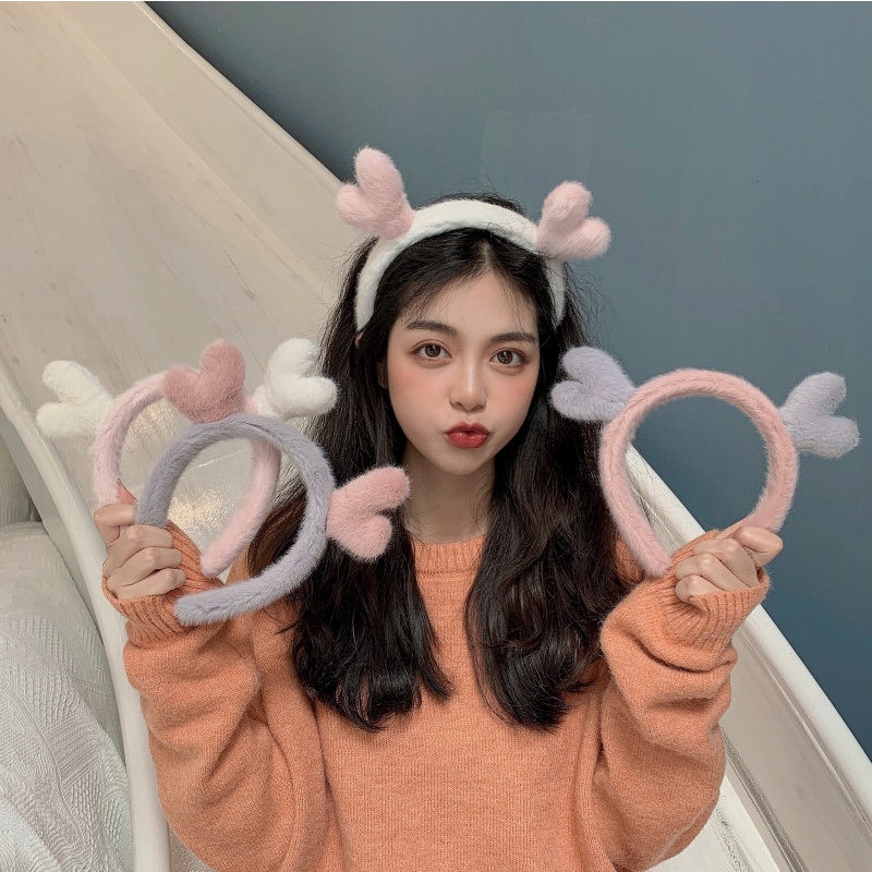 Băng Đô Lông Nhung Mềm Mại Chống Trượt Thời Trang Thu Đông Cho Nữ