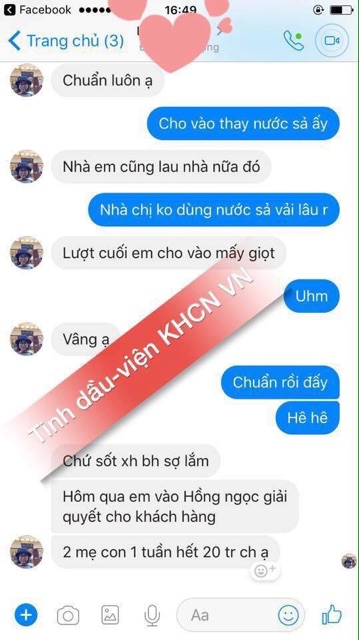 Tinh dầu nguyên chất Viện Hàn Lâm Khcnvn