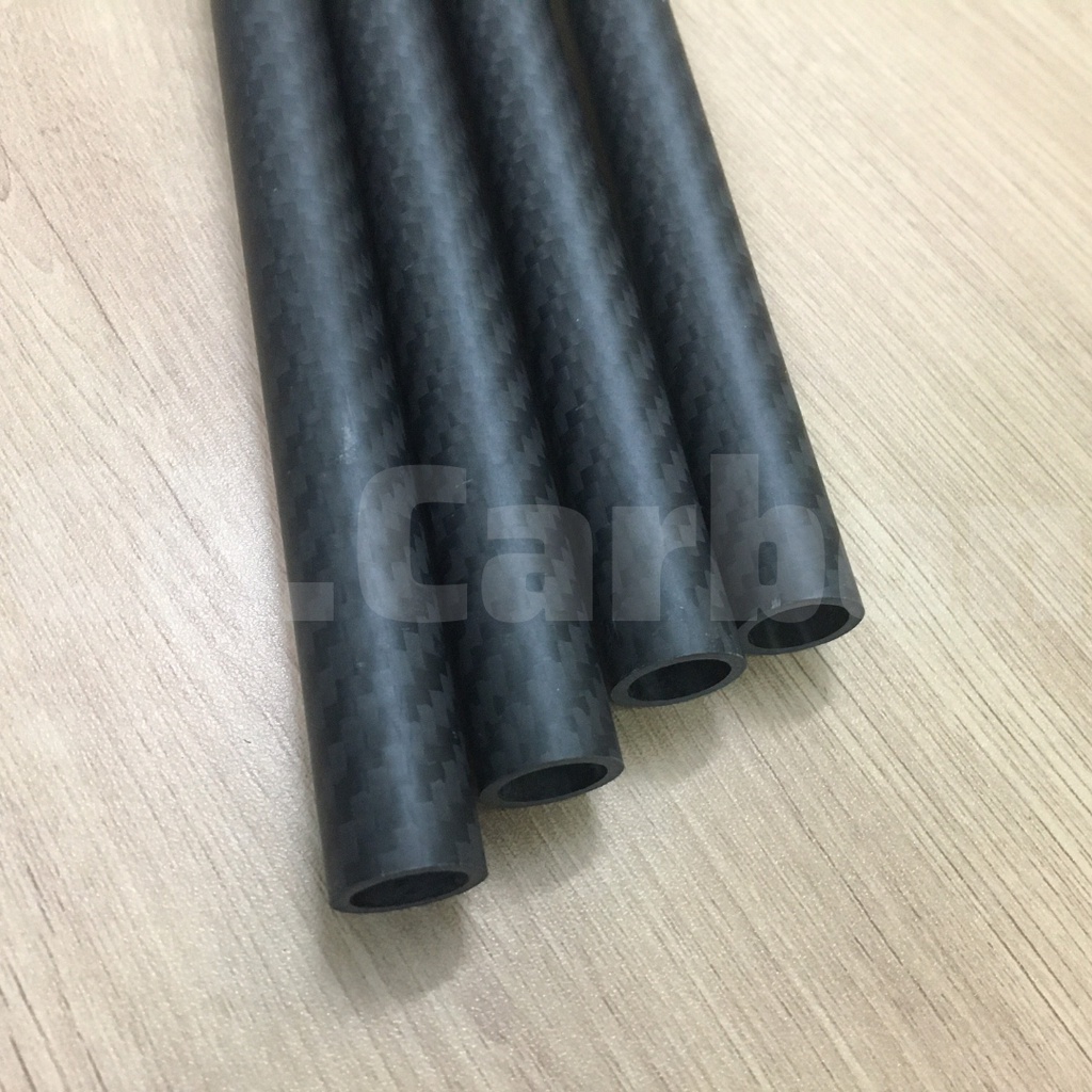 Ống Carbon 3K rỗng dài 1 mét đường kính ngoài 16mm, đường kính trong 12mm
