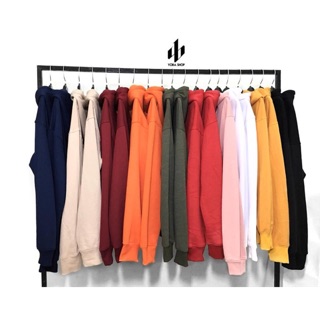 Áo hoodie basic trơn unisex nam nữ