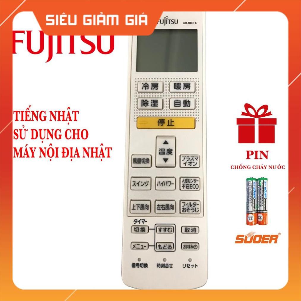 Điều khiển điều hoà Remote máy lạnh FUJITSU Chữ Nhật Dùng cho máy Fujitsu nội địa