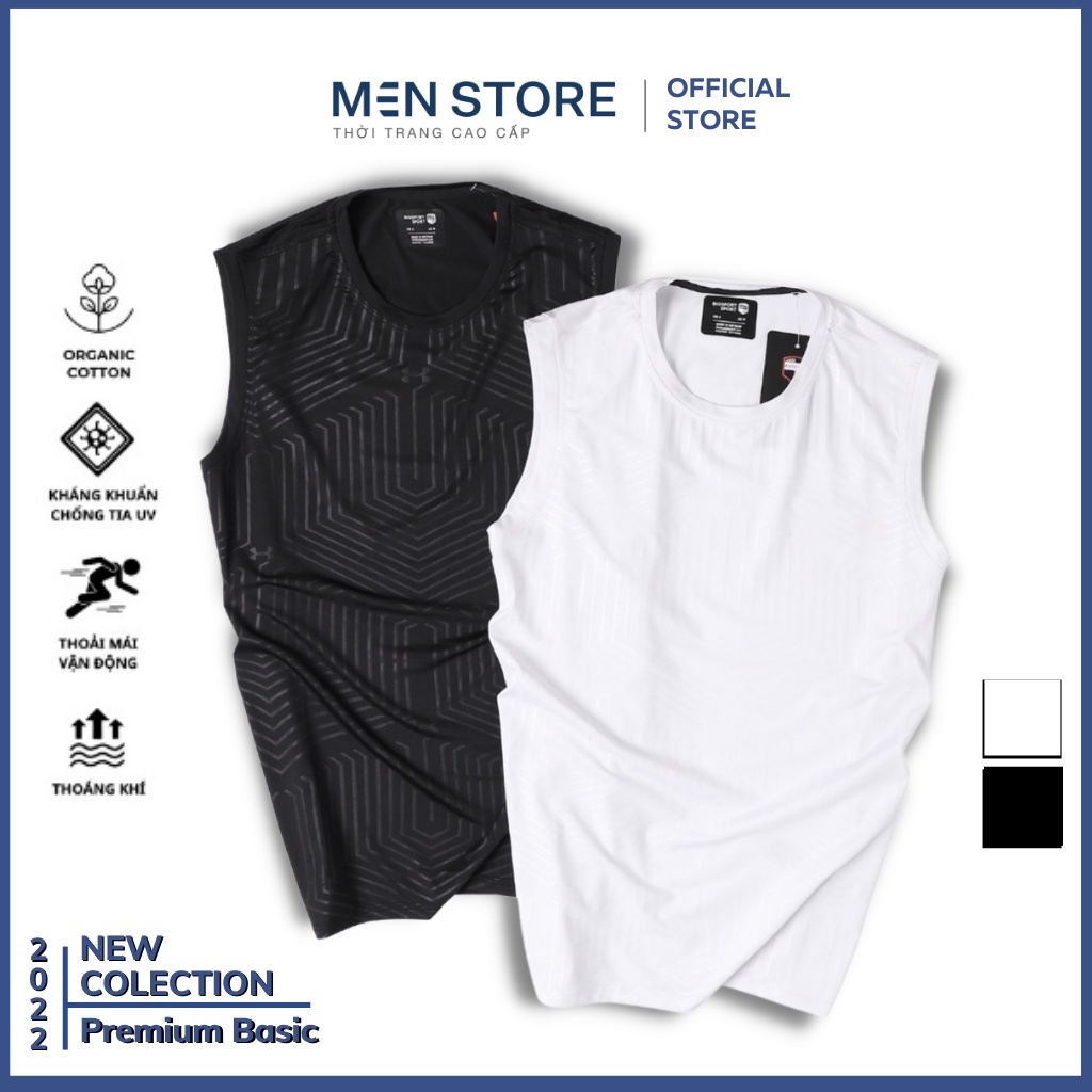 Áo ba lỗ nam sát nách big size MEN 3 lỗ trơn tanktop thể thao tập gym chạy bộ vải poly co giãn thâm hút mồ hôi - bs15