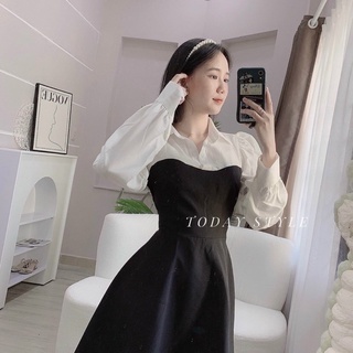 ĐẦM SUÔNG PHỐI CỔ SƠ MI
