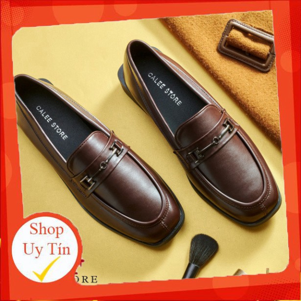 CLIP TỰ QUAY giày moca da mềm đế 3p Fullbox cao cấp nữ. Giày loafer mọi lười bệt không dây 3cm dễ phối đồ. Có sẵn Hà Nội