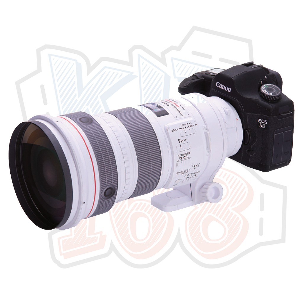 Mô hình giấy Ổng kính Canon EF 300mm f-4L IS USM Lens (tỉ lệ 1:1)