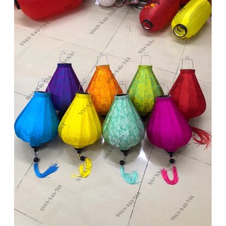 Đèn hội an 40cm- vải gấm- đủ màu