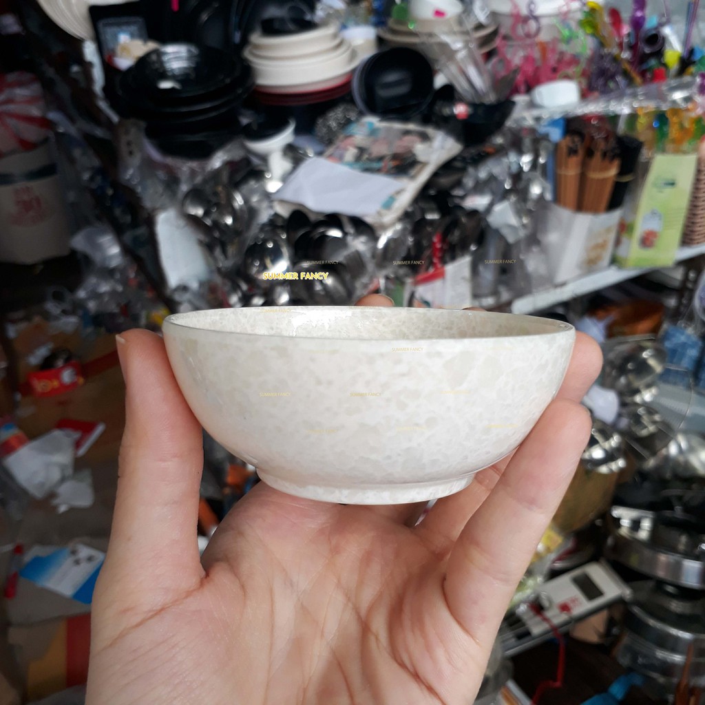 Chén chấm 8.6 x 3.3 cm  nhựa melamine phíp màu vân đá trắng  - small bowl F-CO34