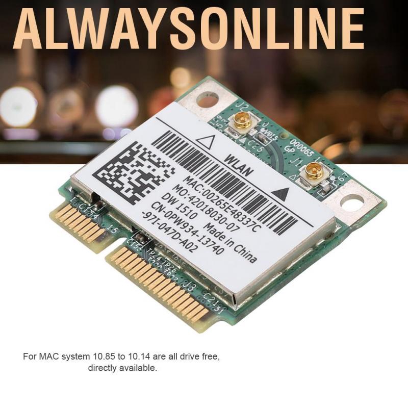 Thẻ mạng không dây mini Pci-E 300mbps 2.4/5g cho máy tính Dell E4200 E5500