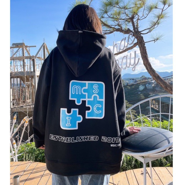 Áo Hoodie Basic black