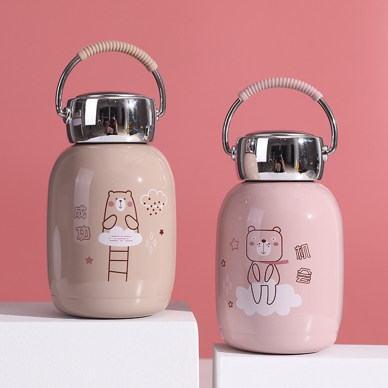 Bình Giữ Nhiệt 230ml Chất Liệu Inox Cao cấp, giữ nhiệt lâu, mẫu mã siêu cute