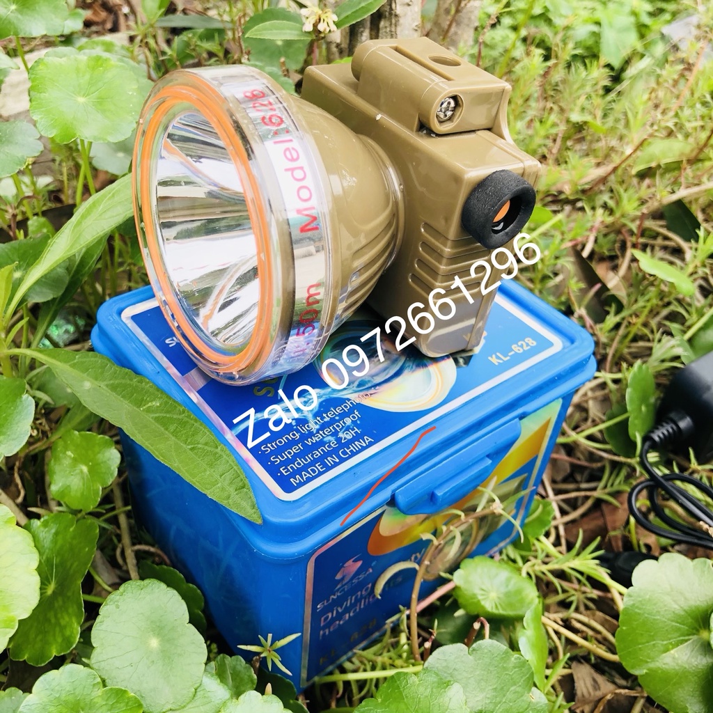 [BH 12 Tháng] Đèn Đội Đầu Chống Nước KL-628 Pin 10 Tiếng Dùng Soi Đi Đánh Cá, Lặn, Mỏ
