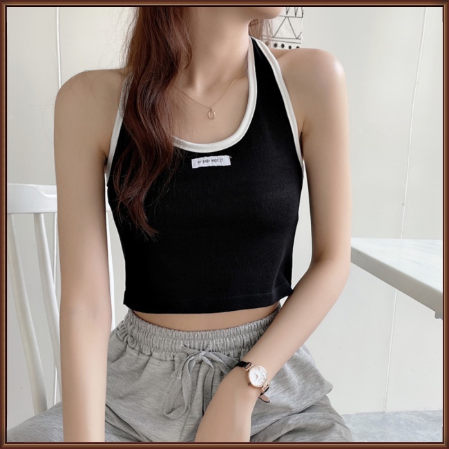 Áo Dệt Kim Hai Dây Dáng Ôm Thoáng Khí Thời Trang Dành Cho Nữ