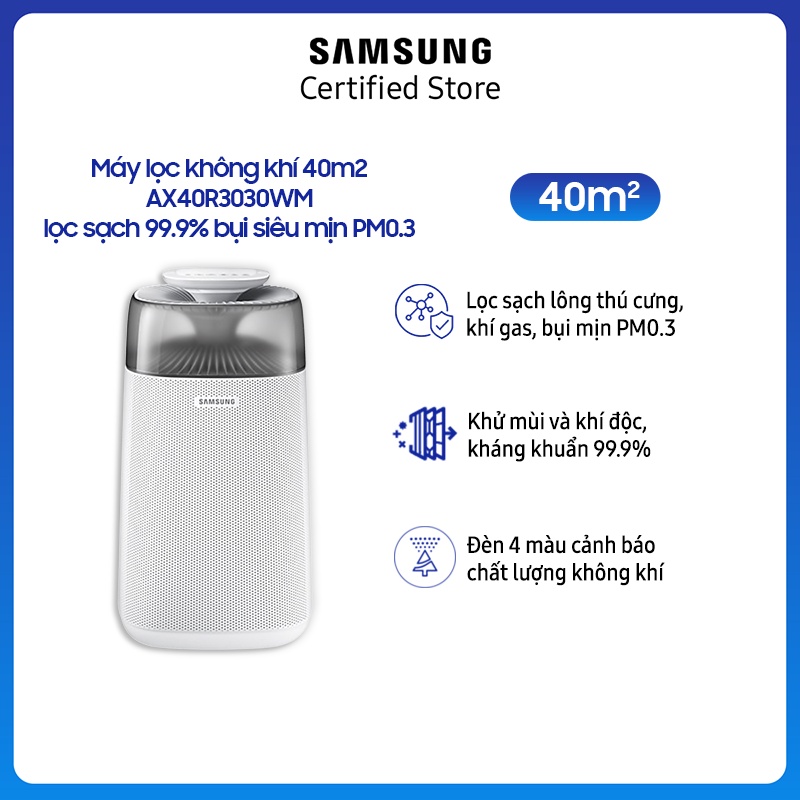 Máy lọc không khí Samsung 40m2 AX40R3030WM