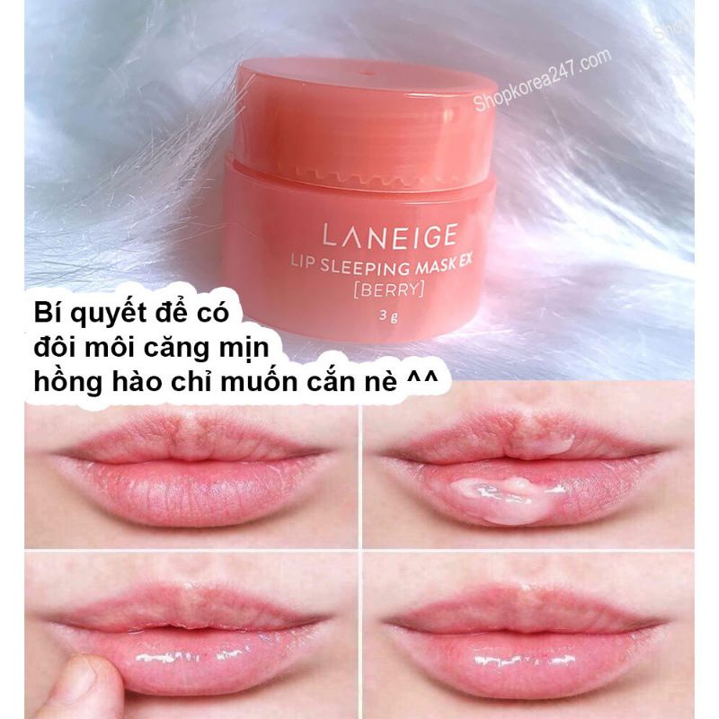 Mặt Nạ Ngủ Cho Môi Laneige_Dưỡng Môi Laneige mini 3g Hàn Quốc