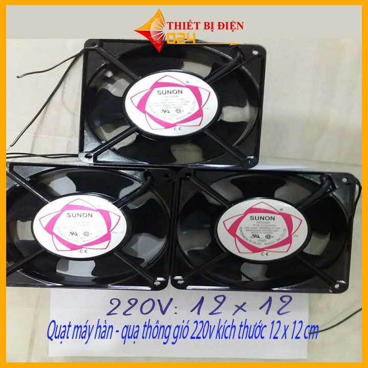 Quạt máy hàn - quạt thông gió 220v kích thước 12 x 12 cm