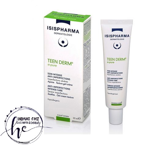 [CHÍNH HÃNG] TEENDERM GEL Kem Giảm Mụn Trứng Cá Teen Derm Alpha Pure Isis Pharma 30ml