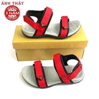 [Fullbox] Giày Sandal Nam Nữ Việt Thủy Hai Quai Ngang Đỏ - thumbnail