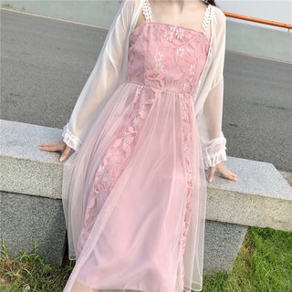 [order 12 ngày] Đầm maxi công chúa phối ren Ulzzang ( ulzzangwind )