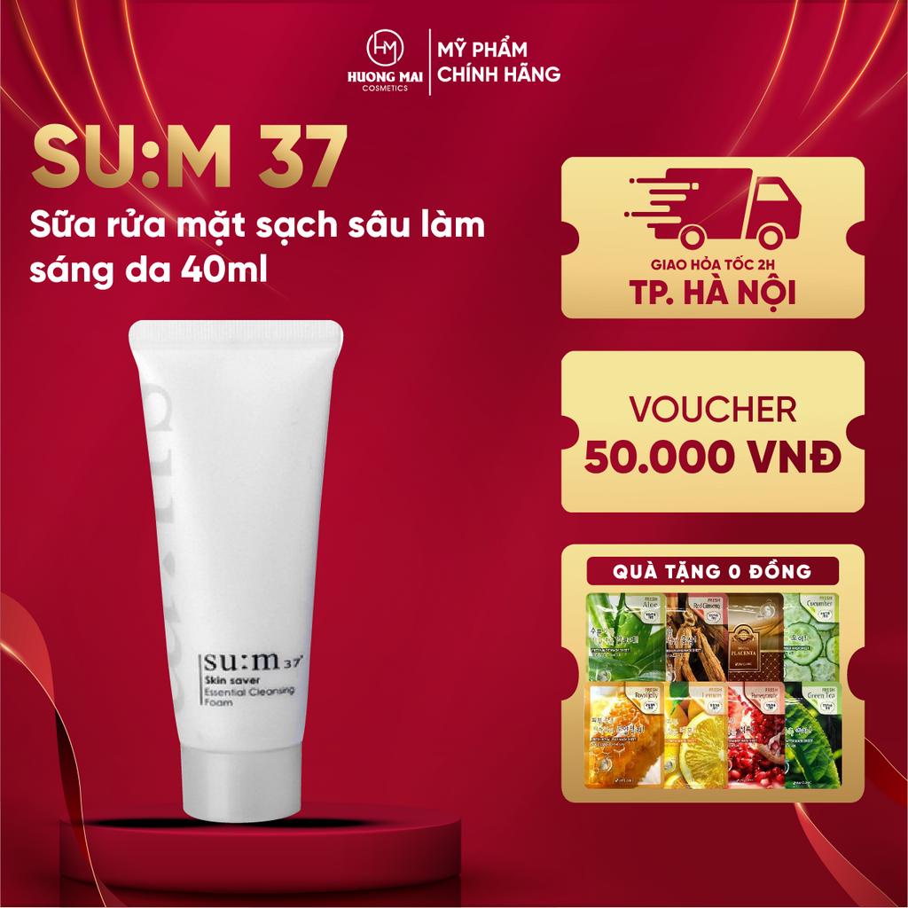 Su:m 37 - Sữa rửa mặt sạch sâu làm sáng da 40ml