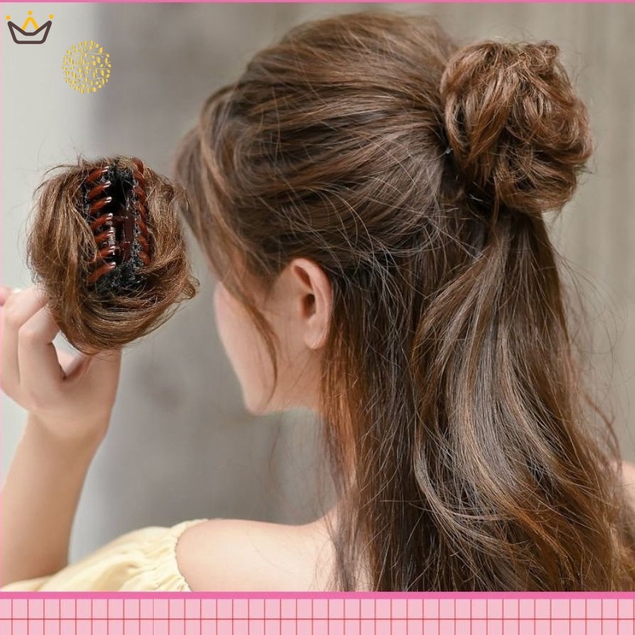 Búi Tóc Giả Phong Cách Hàn Quốc Dễ Thương Dành Cho Nữ