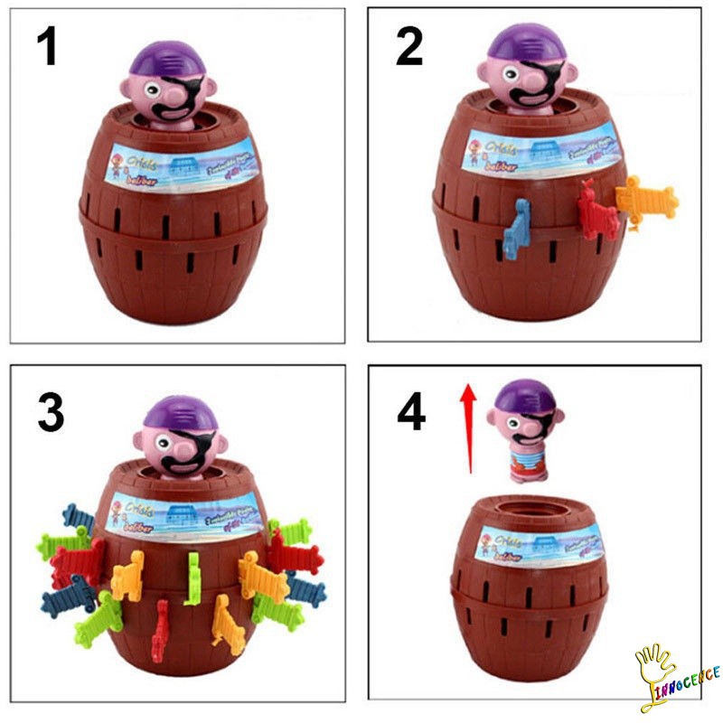 Đồ chơi hải tặc Barrel Pirate - Có 24 kiếm và bàn xoay - Đồ chơi đâm hải tặc vui nhộn cho bé - Hàng loại 1