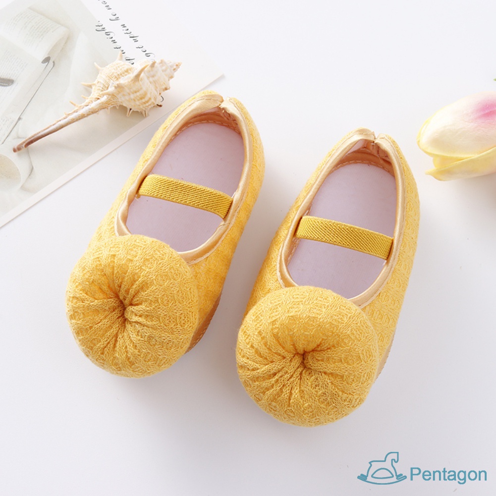 Giày Búp Bê Đế Mềm Chống Trượt Cho Bé Gái 0-12 Tháng Tuổi