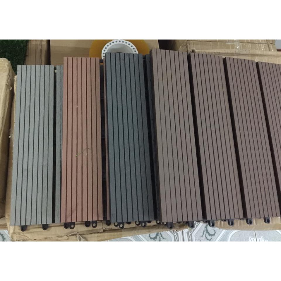 Vỉ gỗ Composite lót sàn ban công 30x30cm
