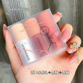 Sét  son kem Hero orange Fluffy  nội địa Trung