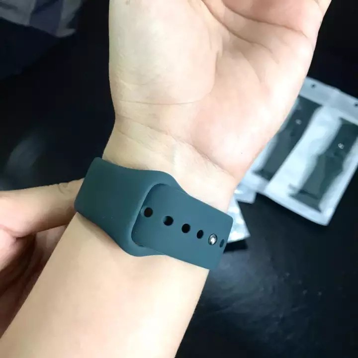 Dây đeo đồng hồ thời trang cao su màu Cầu Vồng phụ kiện cho apple watch series T500/3/4/5/6/38mm/40mm/44mm Cao Cấp