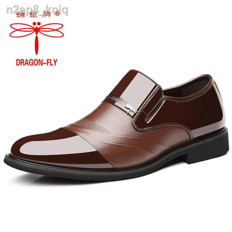 ┅℗[Chuyên đồ da] Giày da nam hàng hiệu Dragonfly chính hãng bộ vest công sở tăng độ mềm mại cho Anh Quốc