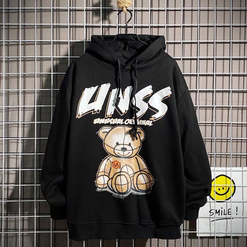 Áo Hoodie Đôi, Áo Thu Đông Couple Hình Gấu Phong Cách Ulzzang Hàn Quốc | BigBuy360 - bigbuy360.vn