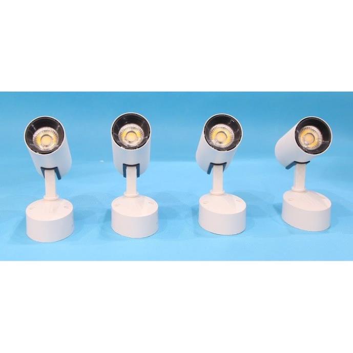 Combo 4 đèn LED Rọi Ống Bơ 10W ốp trần, tường, đèn soi tranh, đèn trang trí